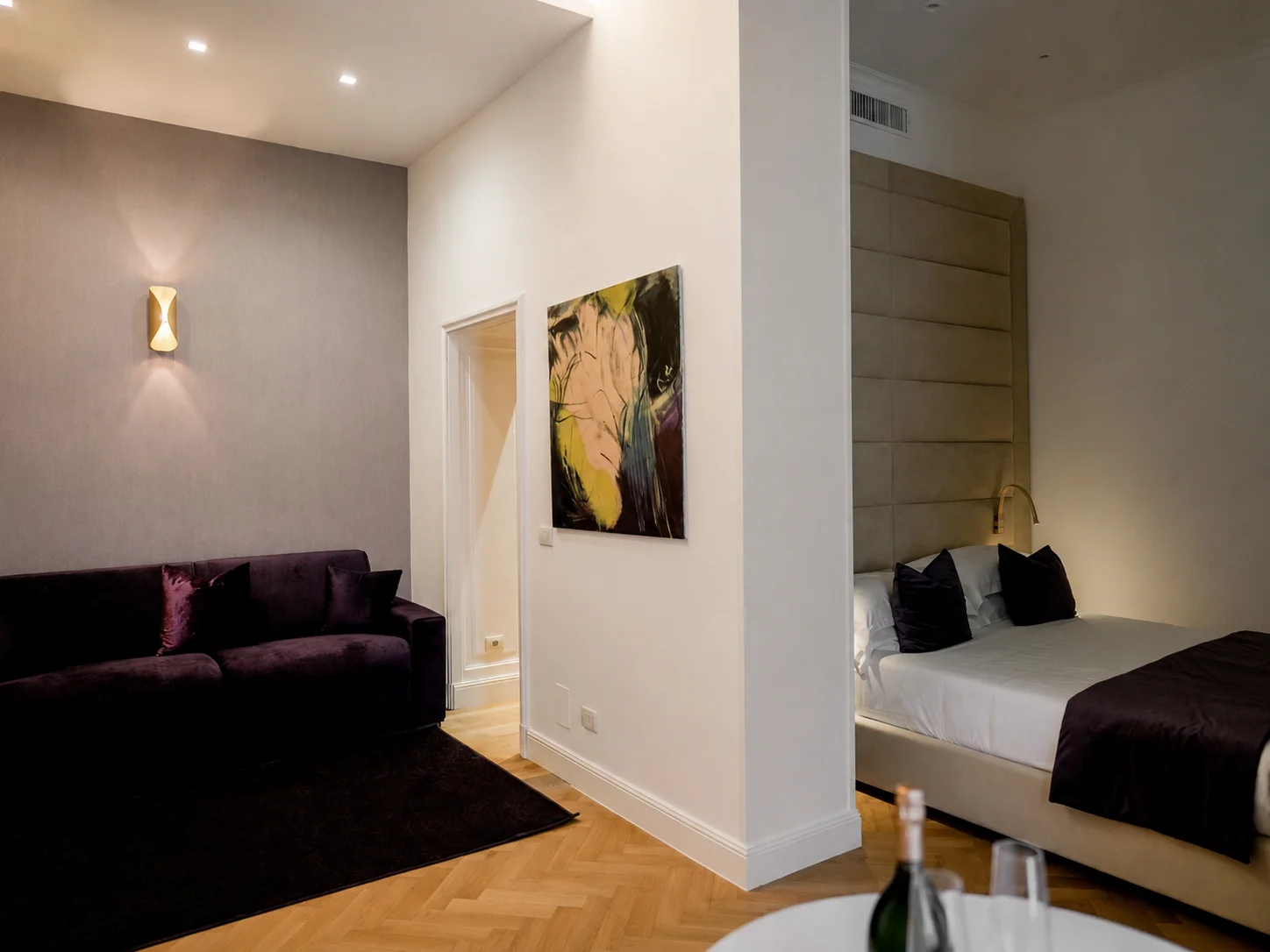 Dettaglio della camera Gran Suite di Más Boutique Hotel Rome
